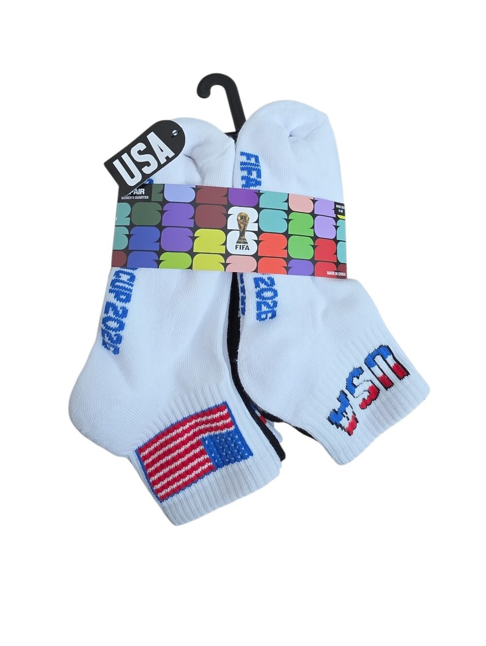 New FIFA World Cup 2026 USA Women’s Quarter Socks 6-Pack